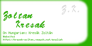 zoltan kresak business card